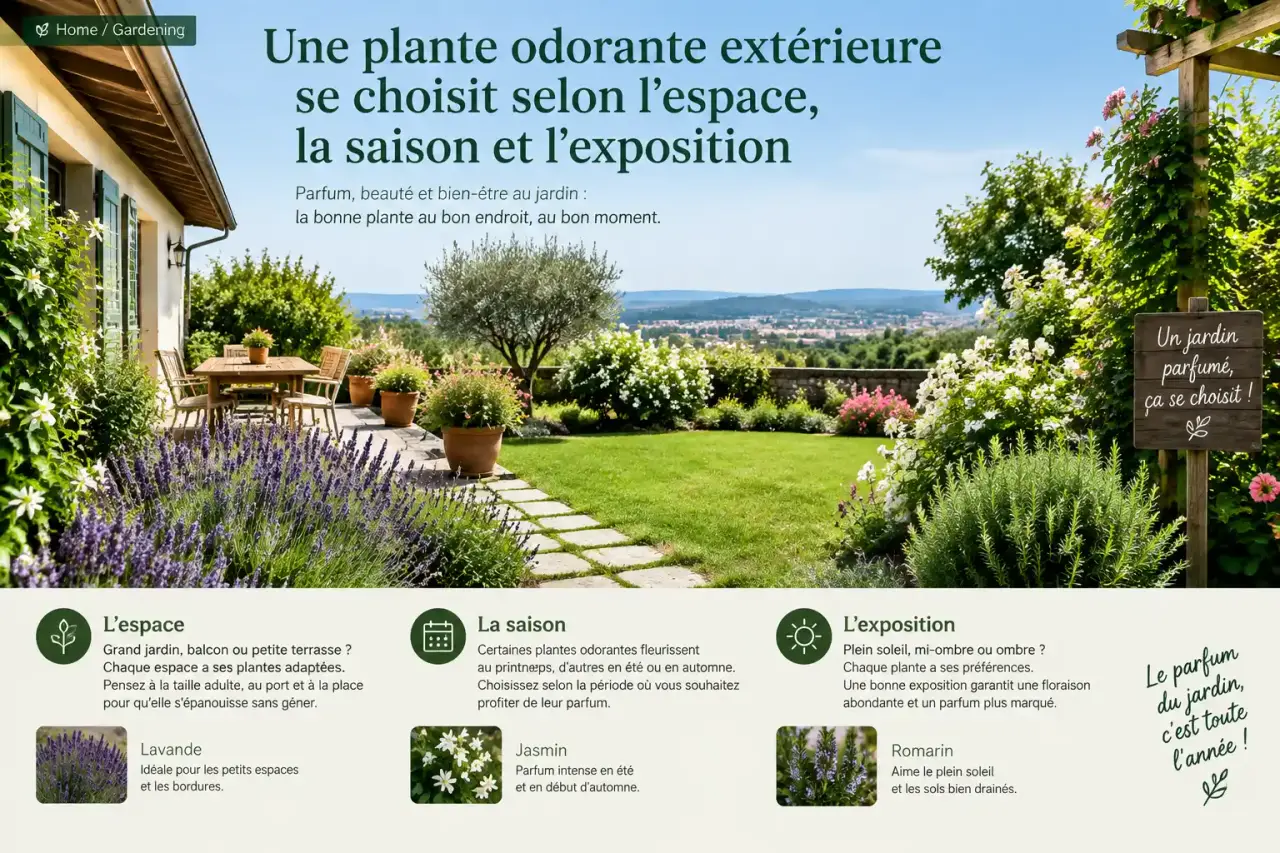 Une plante odorante extérieure se choisit selon l’espace, la saison et l’exposition
