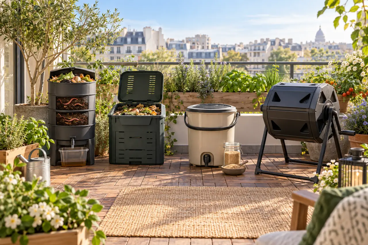 Composteur de balcon : quatre méthodes, un choix qui dépend surtout de votre espace