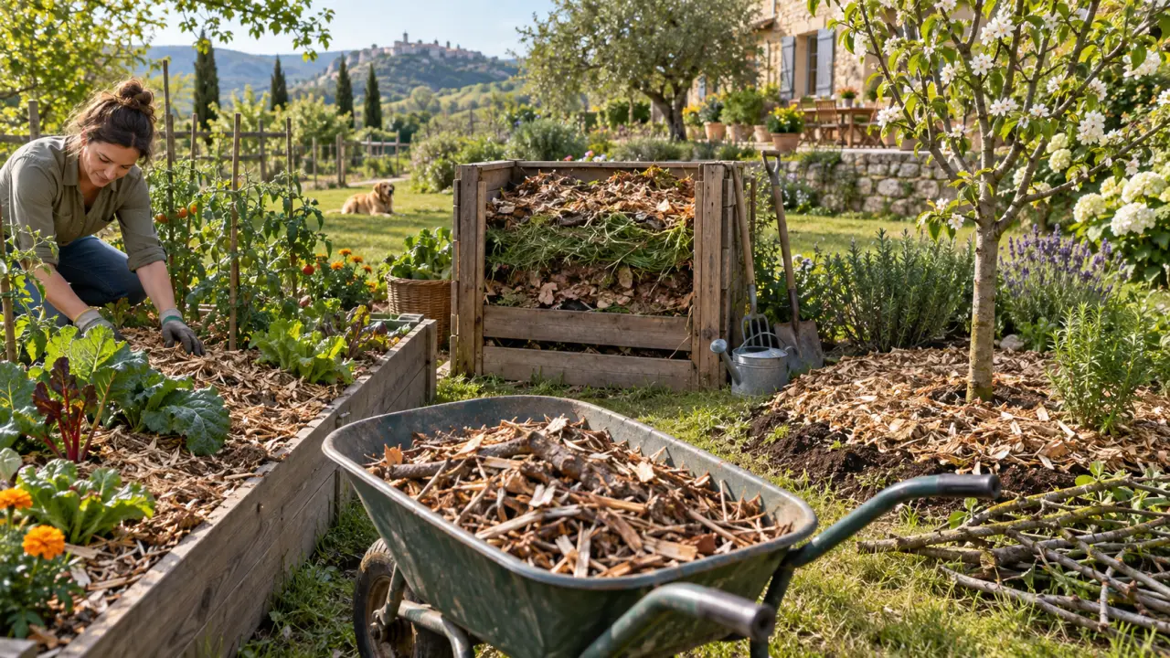 Que faire du broyage de branches ? Paillage, compost et BRF sans appauvrir le sol