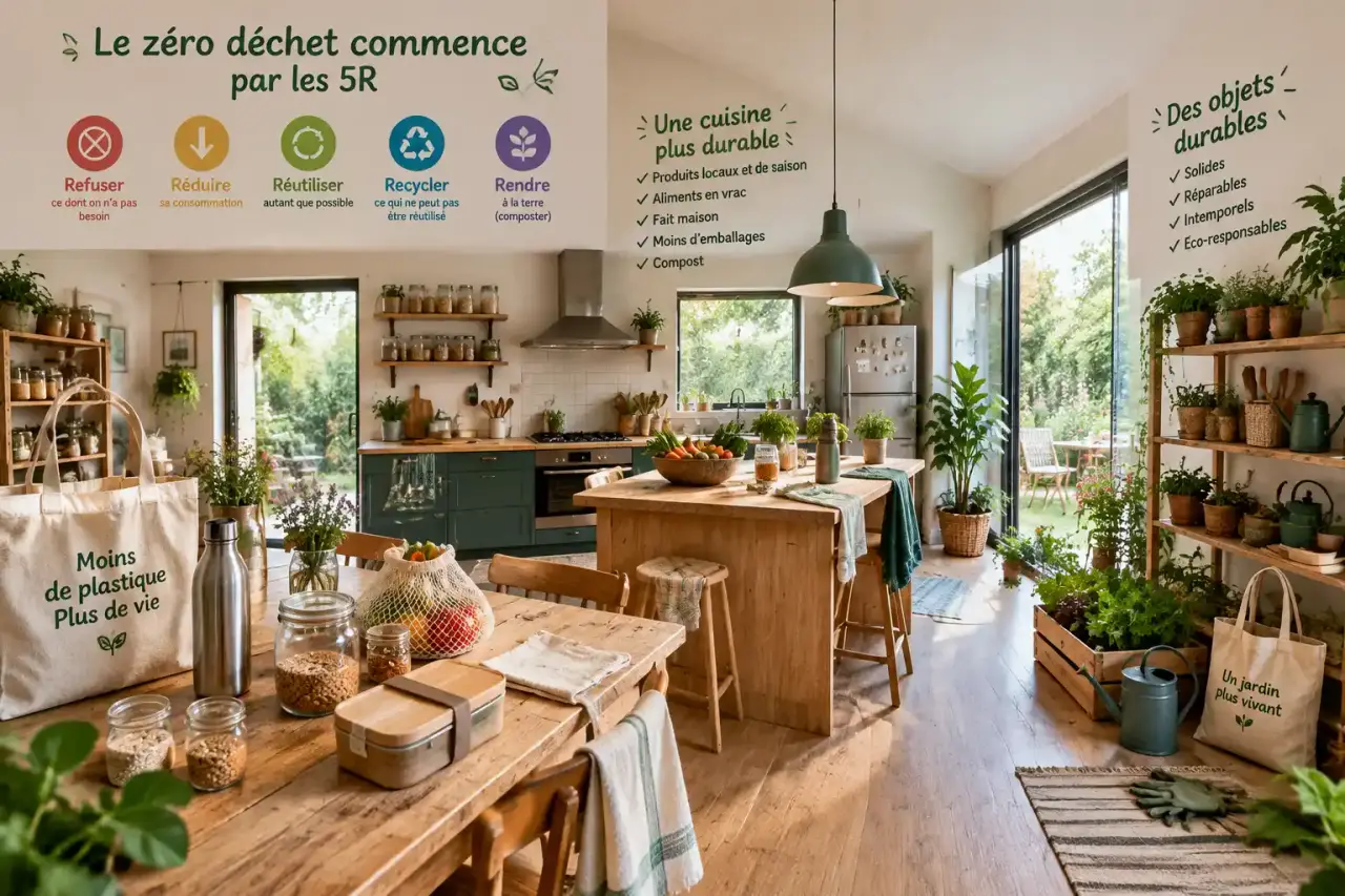 Le zéro déchet commence par les 5R, la cuisine et les objets durables