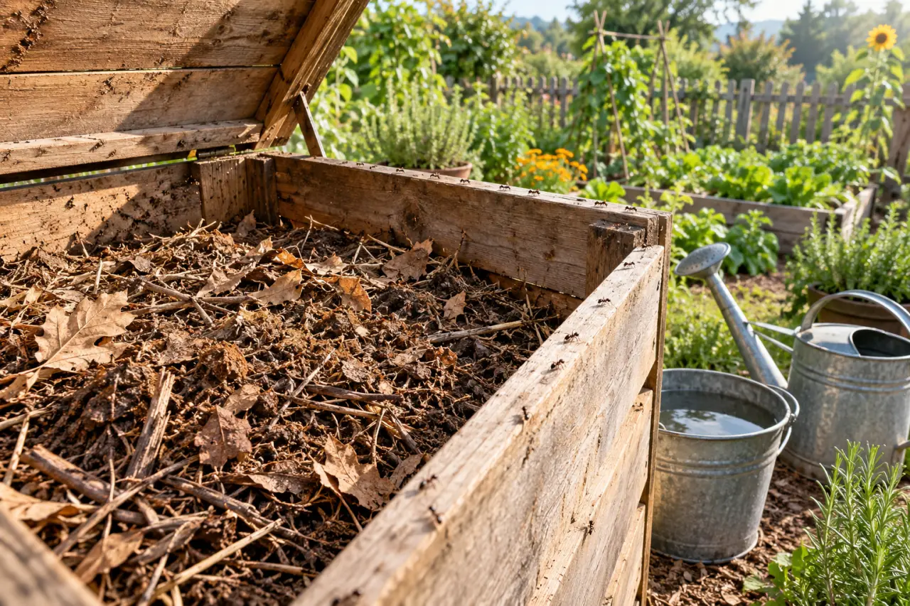 Fourmis et compost : un bac trop sec, pas un compost raté